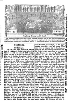 Wochenblatt für das christliche Volk Sonntag 28. August 1870