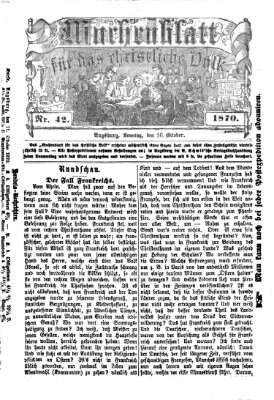 Wochenblatt für das christliche Volk Sonntag 16. Oktober 1870