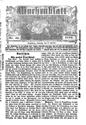 Wochenblatt für das christliche Volk Sonntag 23. Oktober 1870