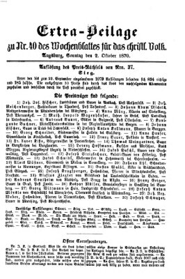 Wochenblatt für das christliche Volk Sonntag 2. Oktober 1870