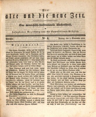 Die alte und die neue Zeit Freitag 2. September 1831