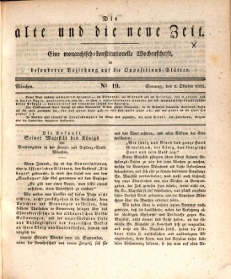 Die alte und die neue Zeit Sonntag 2. Oktober 1831