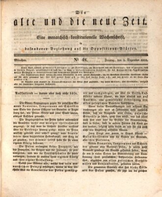 Die alte und die neue Zeit Freitag 9. Dezember 1831