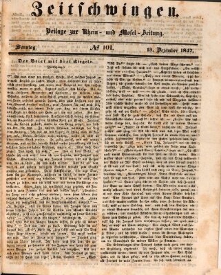 Zeitschwingen (Rhein- und Mosel-Zeitung) Sonntag 19. Dezember 1847