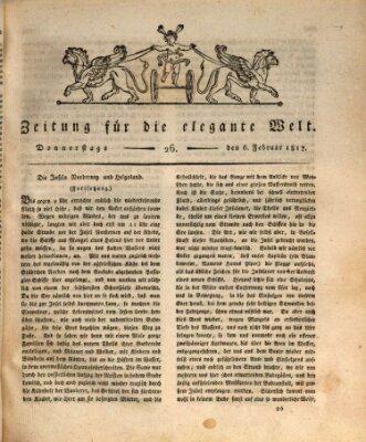 Zeitung für die elegante Welt Donnerstag 6. Februar 1817