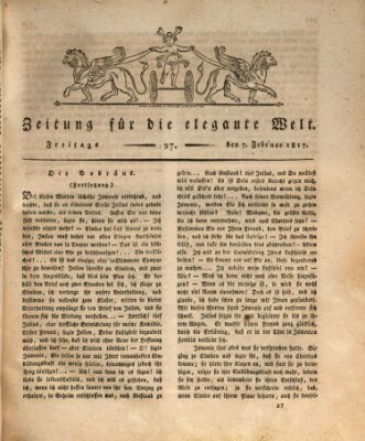 Zeitung für die elegante Welt Freitag 7. Februar 1817