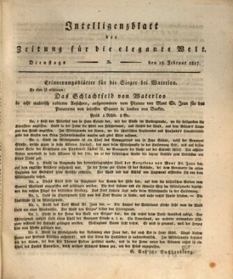 Zeitung für die elegante Welt Dienstag 18. Februar 1817