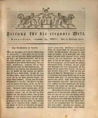 Zeitung für die elegante Welt Donnerstag 27. Februar 1817