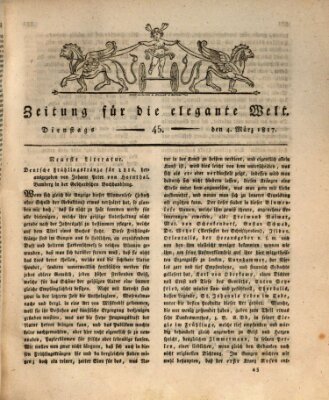 Zeitung für die elegante Welt Dienstag 4. März 1817