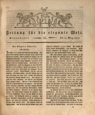 Zeitung für die elegante Welt Samstag 15. März 1817