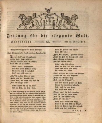 Zeitung für die elegante Welt Samstag 29. März 1817