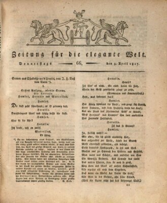 Zeitung für die elegante Welt Donnerstag 3. April 1817