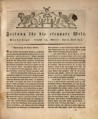 Zeitung für die elegante Welt Donnerstag 17. April 1817