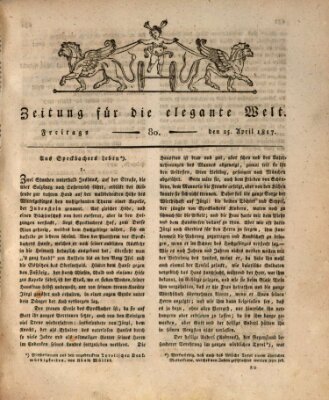 Zeitung für die elegante Welt Freitag 25. April 1817