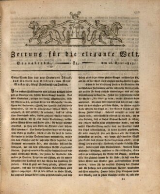 Zeitung für die elegante Welt Samstag 26. April 1817