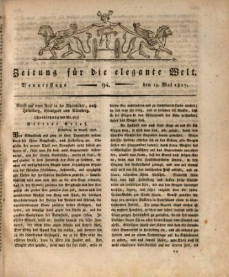 Zeitung für die elegante Welt Donnerstag 15. Mai 1817