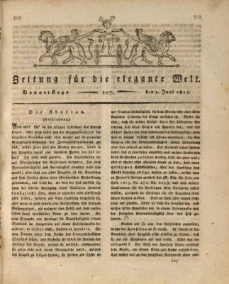 Zeitung für die elegante Welt Donnerstag 5. Juni 1817