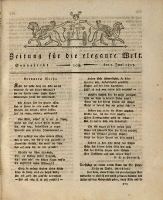 Zeitung für die elegante Welt Samstag 7. Juni 1817