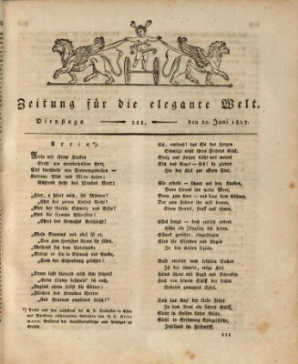 Zeitung für die elegante Welt Dienstag 10. Juni 1817