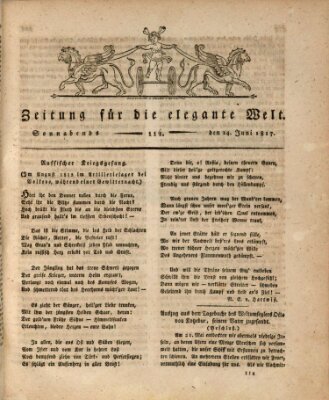 Zeitung für die elegante Welt Samstag 14. Juni 1817