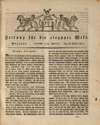 Zeitung für die elegante Welt Montag 16. Juni 1817