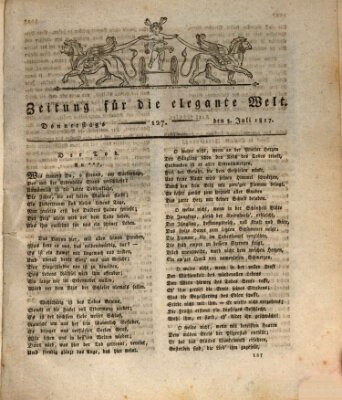 Zeitung für die elegante Welt Donnerstag 3. Juli 1817