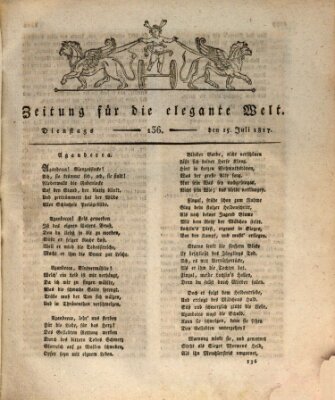 Zeitung für die elegante Welt Dienstag 15. Juli 1817