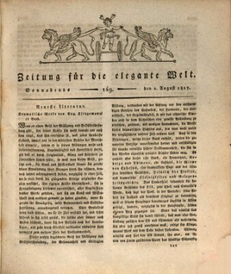 Zeitung für die elegante Welt Samstag 2. August 1817