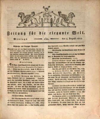 Zeitung für die elegante Welt Montag 4. August 1817