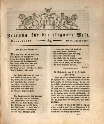 Zeitung für die elegante Welt Samstag 16. August 1817