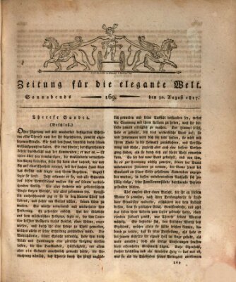 Zeitung für die elegante Welt Samstag 30. August 1817