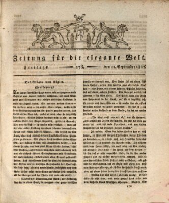 Zeitung für die elegante Welt Freitag 12. September 1817