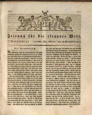 Zeitung für die elegante Welt Donnerstag 18. September 1817