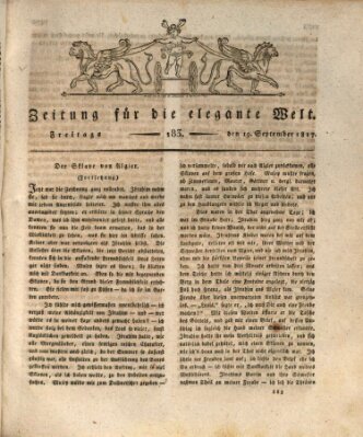 Zeitung für die elegante Welt Freitag 19. September 1817