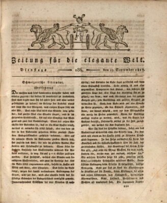 Zeitung für die elegante Welt Dienstag 23. September 1817