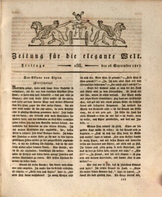 Zeitung für die elegante Welt Freitag 26. September 1817