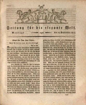 Zeitung für die elegante Welt Montag 29. September 1817