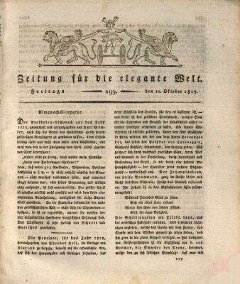 Zeitung für die elegante Welt Freitag 10. Oktober 1817