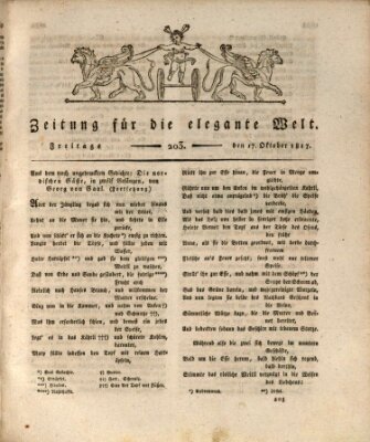 Zeitung für die elegante Welt Freitag 17. Oktober 1817