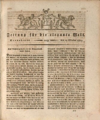 Zeitung für die elegante Welt Samstag 25. Oktober 1817