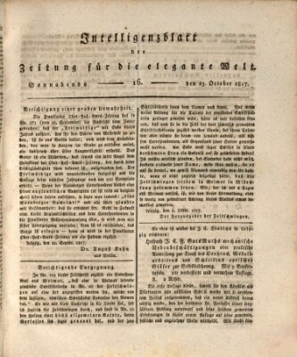 Zeitung für die elegante Welt Samstag 25. Oktober 1817