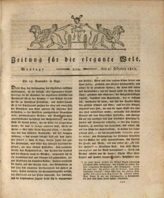 Zeitung für die elegante Welt Montag 27. Oktober 1817