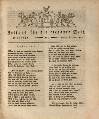 Zeitung für die elegante Welt Dienstag 28. Oktober 1817