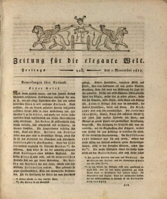 Zeitung für die elegante Welt Freitag 7. November 1817