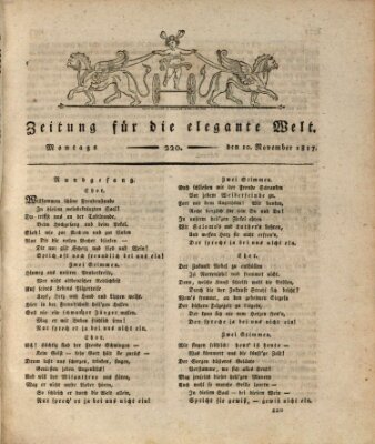 Zeitung für die elegante Welt Montag 10. November 1817