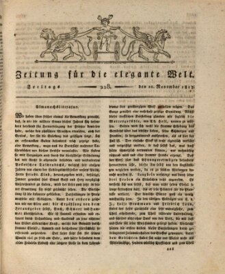 Zeitung für die elegante Welt Freitag 21. November 1817