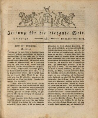 Zeitung für die elegante Welt Dienstag 25. November 1817