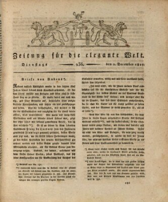 Zeitung für die elegante Welt Dienstag 2. Dezember 1817