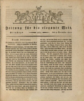 Zeitung für die elegante Welt Dienstag 9. Dezember 1817