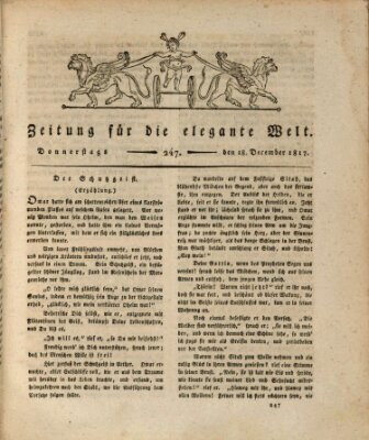 Zeitung für die elegante Welt Donnerstag 18. Dezember 1817